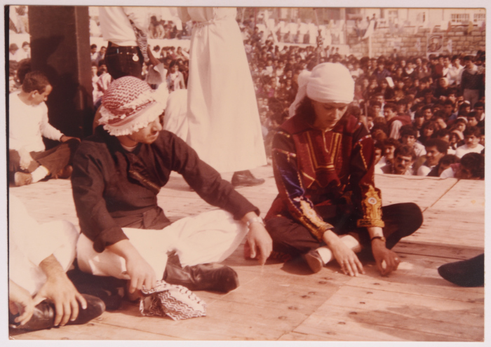 Participation of el-Funoun Palestinian Popular Dance Troupe in the Dabkeh competition at Birzeit University