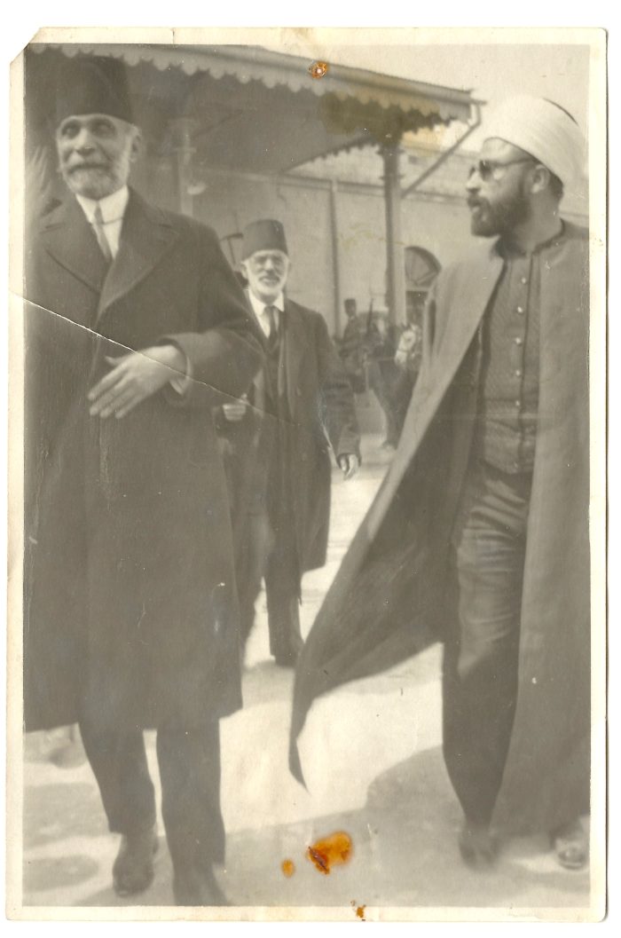 Musa Kathem al-Husseini at the Reception of the Palestinian Delegation 