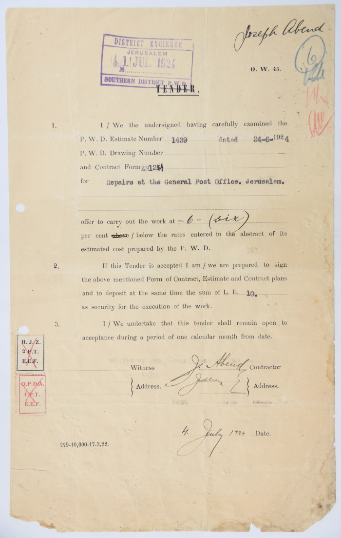 An engineering tender issued by the 