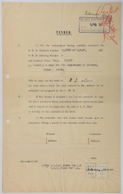 An engineering tender issued by the 