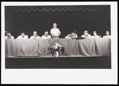 Tawfiq Zayyad During a Conference of the Democratic Front for Peace and Equality in Nazareth