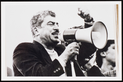 Tawfiq Zayyad Delivering a Speech on Earth Day