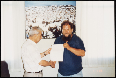 توفيق زياد خلال العمل عام 1993 
