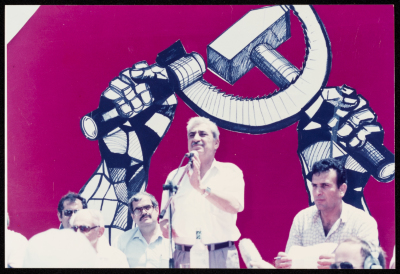 Tawfiq Zayyad Delivering a Speech at a Meeting for the Communist Party