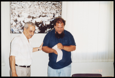 توفيق زياد خلال العمل عام 1993 