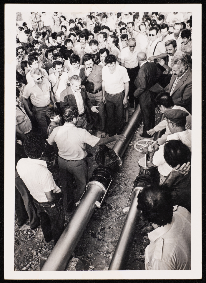 Tawfiq Zayyad During the Opening of a Water Tank in the City of Nazareth