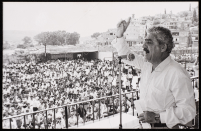 Tawfiq Zayyad During the Demonstration of the 1st of May 1984