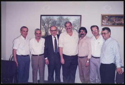 Tawfiq Zayyad Accompanied by Members From Nazareth Municipality 