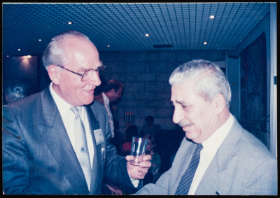 Tawfiq Zayyad During a Meeting outside Palestine
