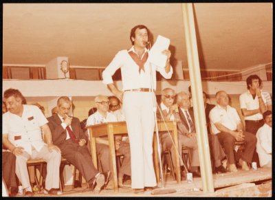 توفيق زيّاد المشاركة في إحدى الفعاليات الوطنيّة في مدينة الناصرة 