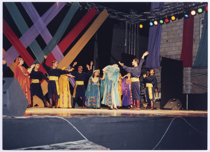 A Glimpse of el-Funoun Troupe's Show at the Palestine International Festival at Birzeit University in 1999.