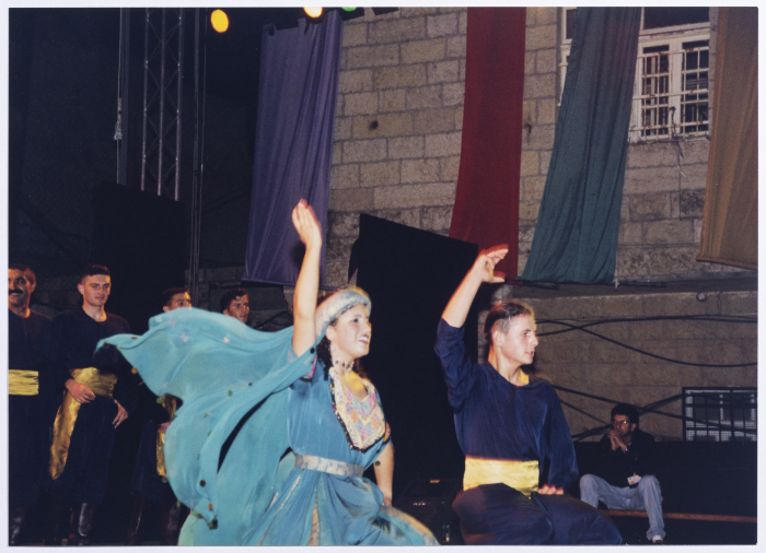 A Glimpse of el-Funoun Troupe's Show at the Palestine International Festival at Birzeit University in 1999.