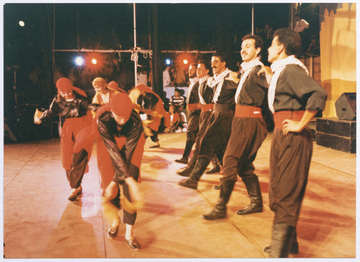 لمحة من عرض الفنون الشعبية ضمن مهرجان فلسطين الدولي في جامعة بيرزيت