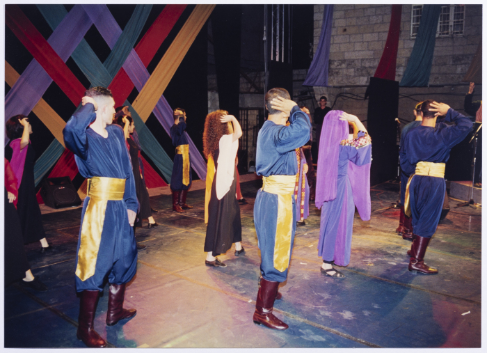 A Glimpse of el-Funoun Troupe's Show at the Palestine International Festival at Birzeit University in 1999.