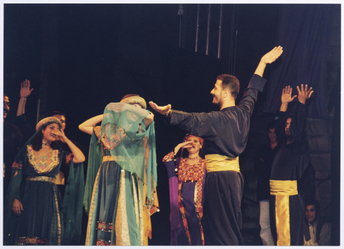 A Glimpse of el-Funoun Troupe's Show at the Palestine International Festival at Birzeit University in 1999.