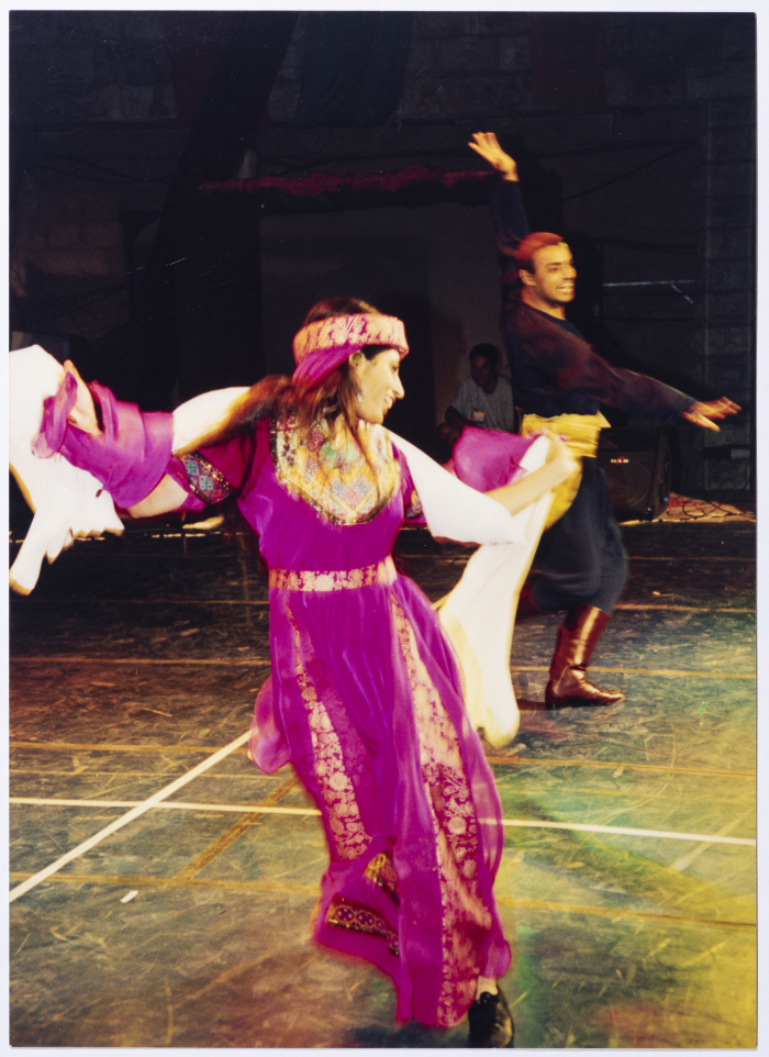 A Glimpse of el-Funoun Troupe's Show at the Palestine International Festival at Birzeit University in 1999.