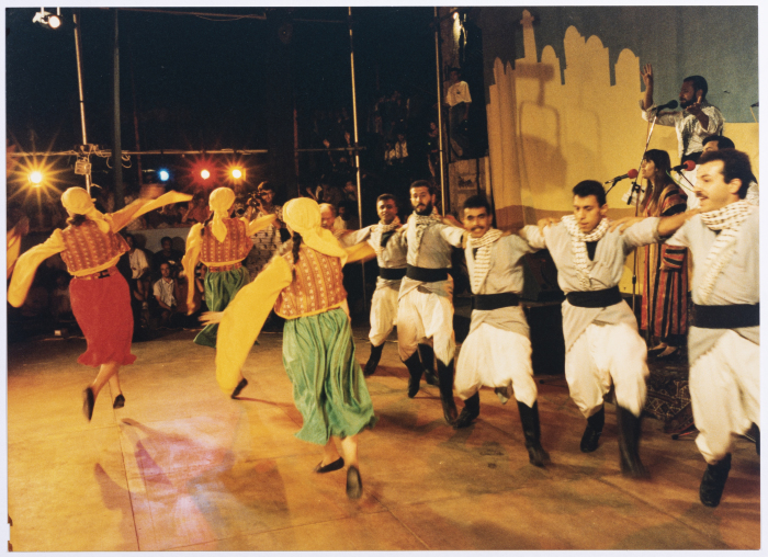 A Glimpse of el-Funoun Troupe's Show at the Palestine International Festival at Birzeit University in 1999.