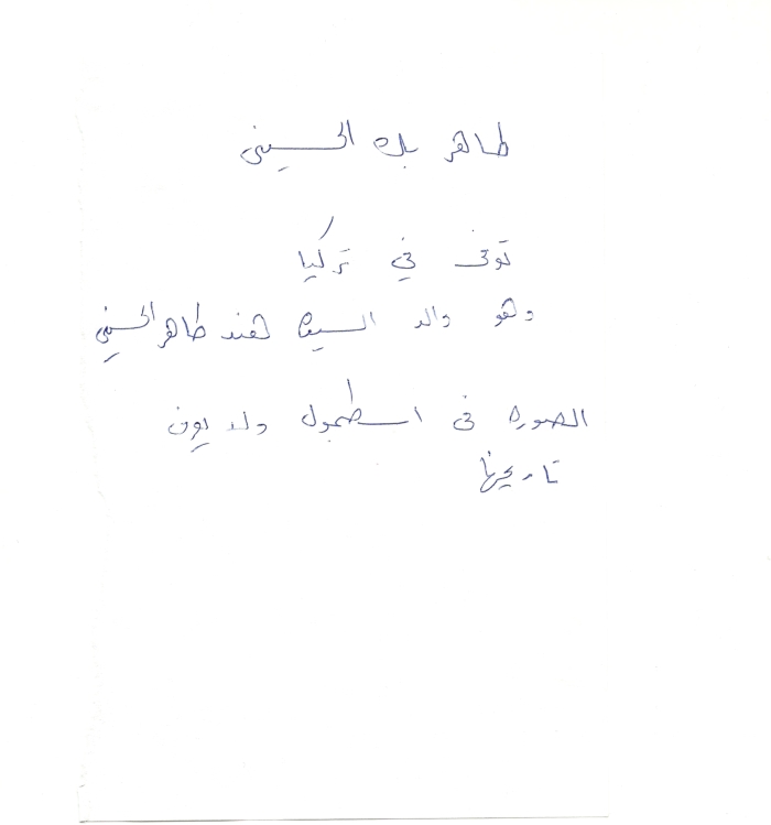 Taher Bey al-Husseini, Istanbul 