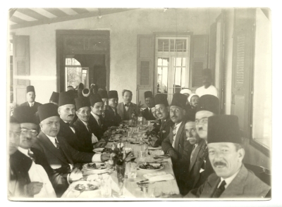 Members of the Islamic Delegations, Tawfiq Bey al-Ghusain Palace, Ramleh, 1931