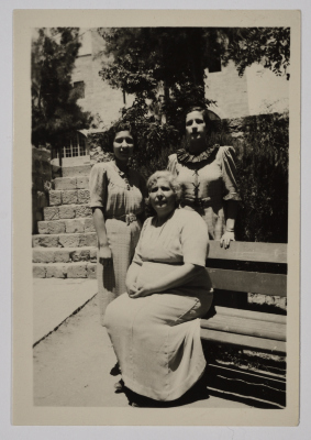 Mrs Amelin with Her Daughters