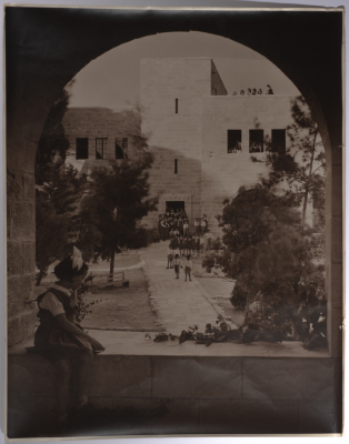 The Friends School Students at the Schoolyard 