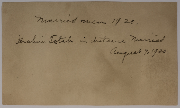 Khaled Tutah with a Group of People in 1920