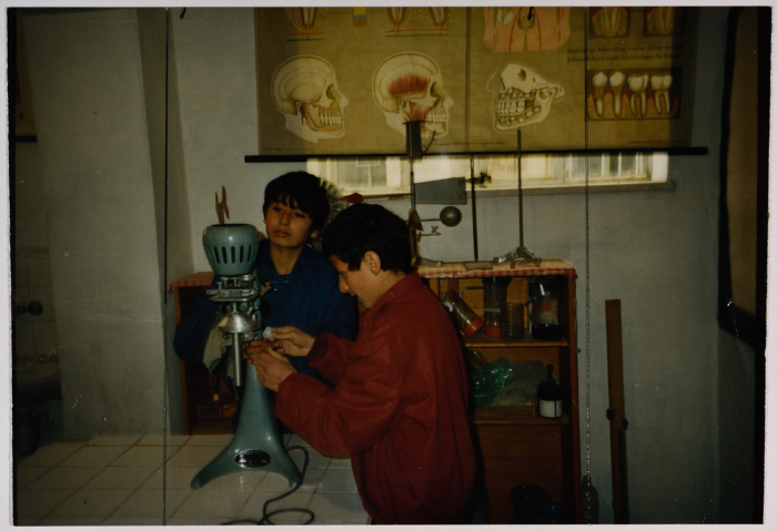 Two Students in the Laboratory