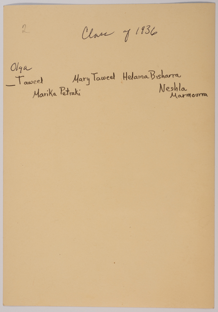 The Friends Girls School Graduates in 1936