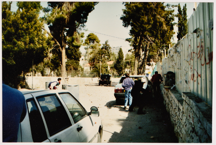 Children Confronting Israeli Occupation Jeeps 