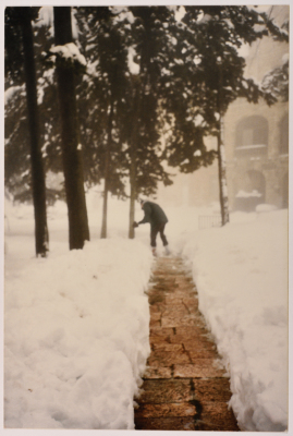 A Man Shovelling Snow 