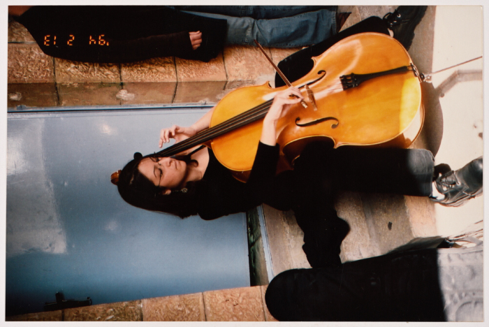 A Girl Playing a Musical Instrument 