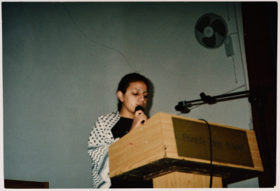 A Girl Delivering a Speech 