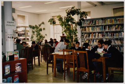 Students Gathering at the Library  