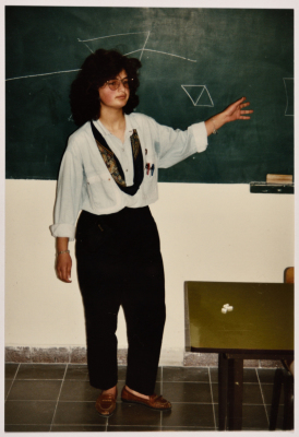 A Young Woman inside a Class 