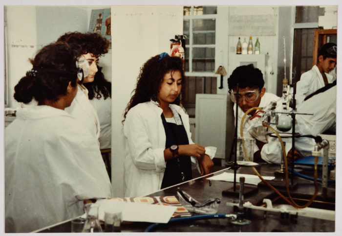 A Group of Students in a Scientific Lab 