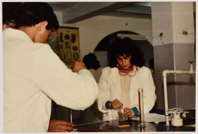 A Group of Students in a Scientific Lab 
