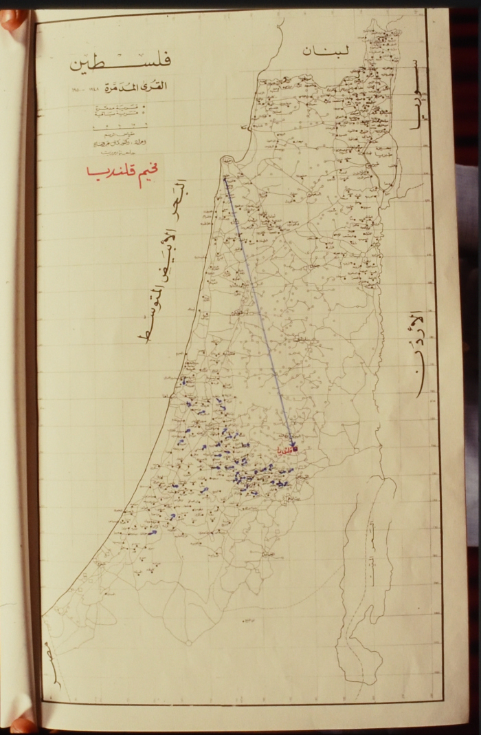 خارطة اللجوء إلى مخيم قلنديا