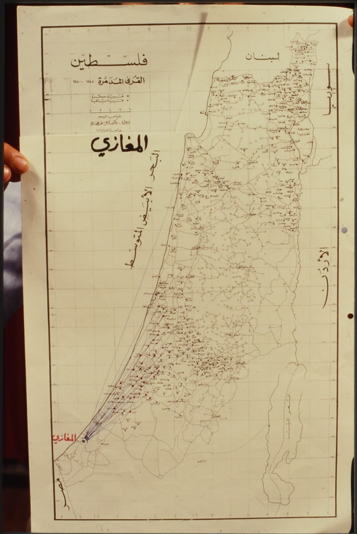 A Map of Refuge to Maghazi Area in Gaza