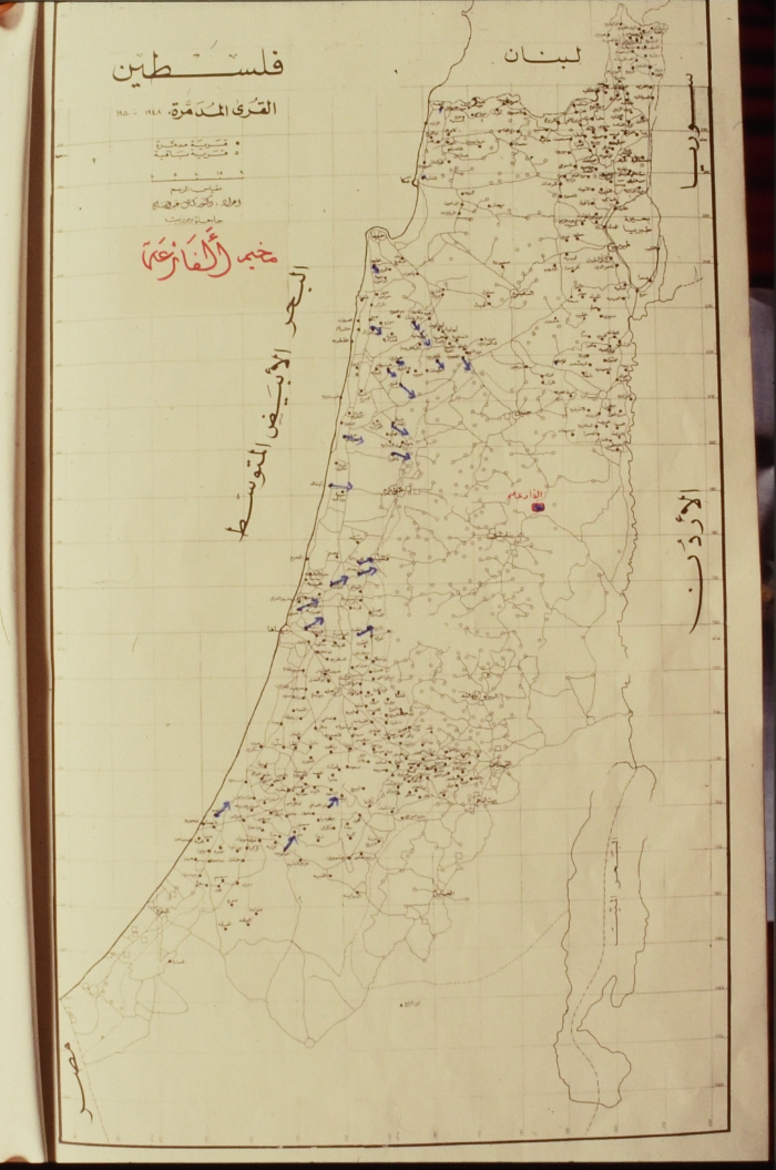 خارطة اللجوء إلى مخيم الفارعة