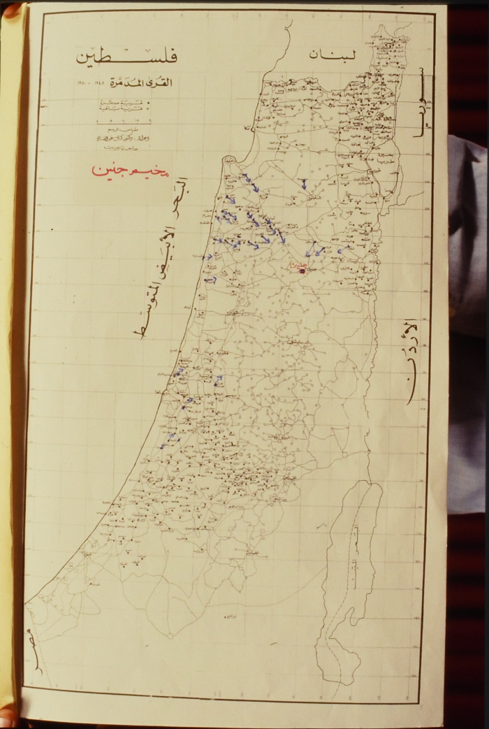 خارطة اللجوء إلى مخيم جنين
