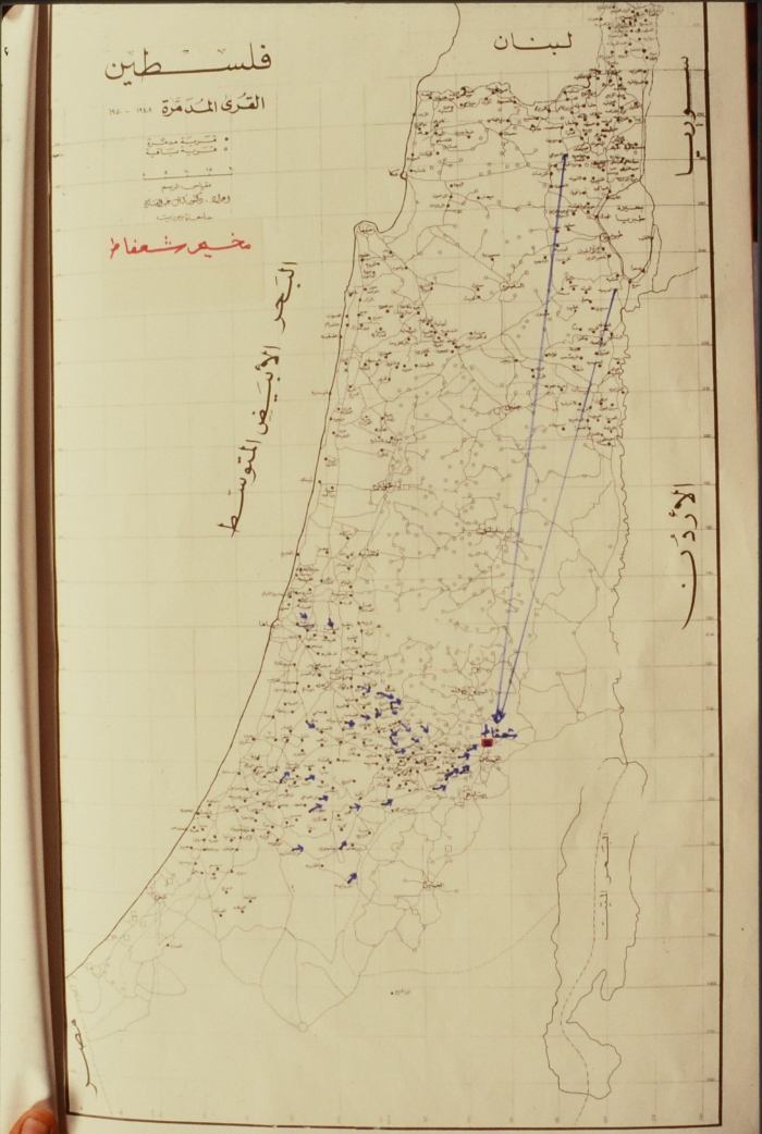 خارطة اللجوء إلى مخيم شعفاط