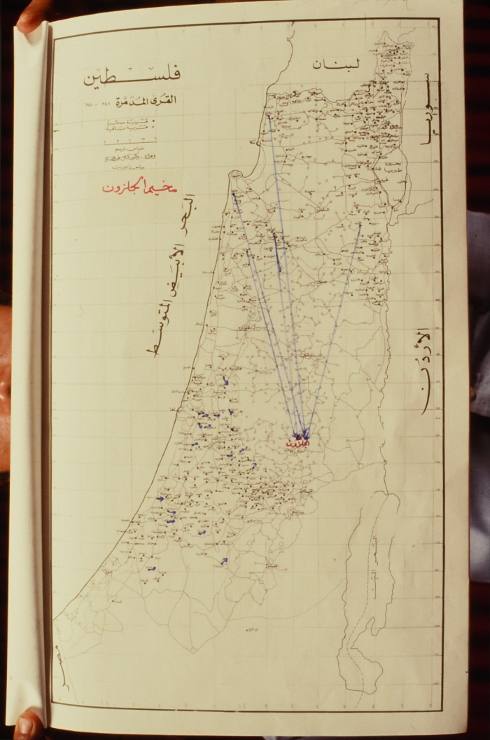 A Map of Refuge to Jalazon Refugee Camp