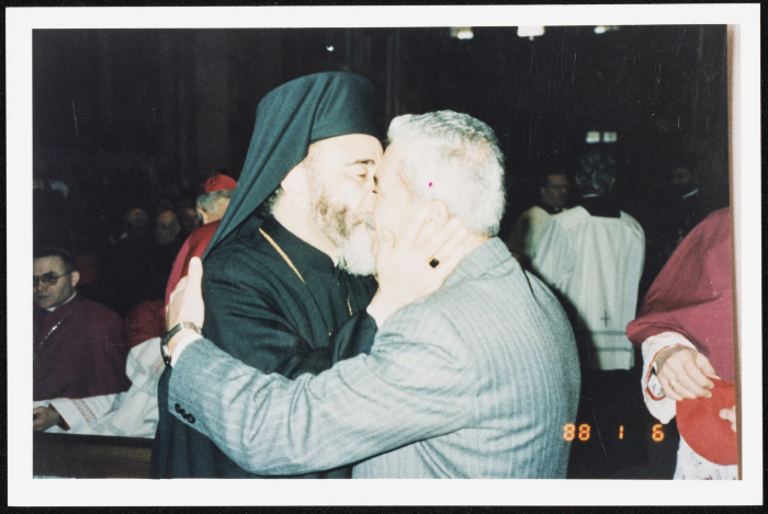 Tawfiq Zayyad Accompanied by Hilarion Capucci in Rome