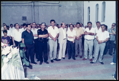 A Public Gathering Outside Nazareth Municipality 