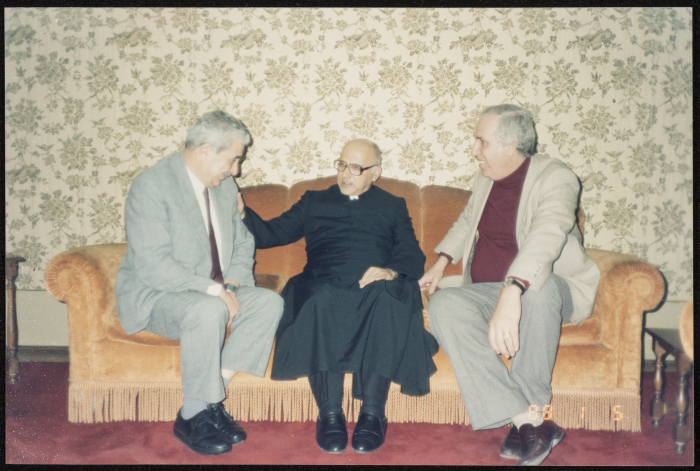 Tawfiq Zayyad Accompanied by Patriarch Michel Ṣabbah in Rome, 1988