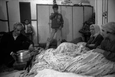 The Abu Libdeh Family During Curfew, al-Amari Camp, 1988
