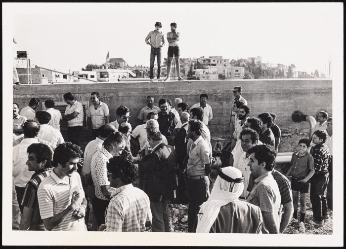 Tawfiq Zayyad at the Opening of a Water Tank in Nazareth
