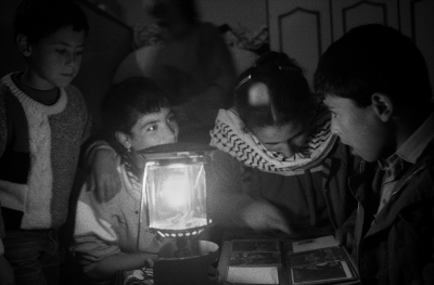 The Abu Libdeh Family During Curfew, al-Amari Camp, 1988
