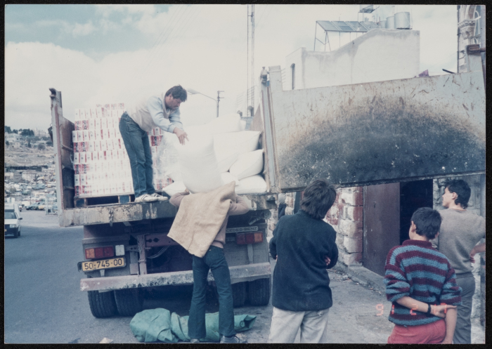 Sending Aid and Food Items from Nazareth to the West Bank during the First Intifada, 1991