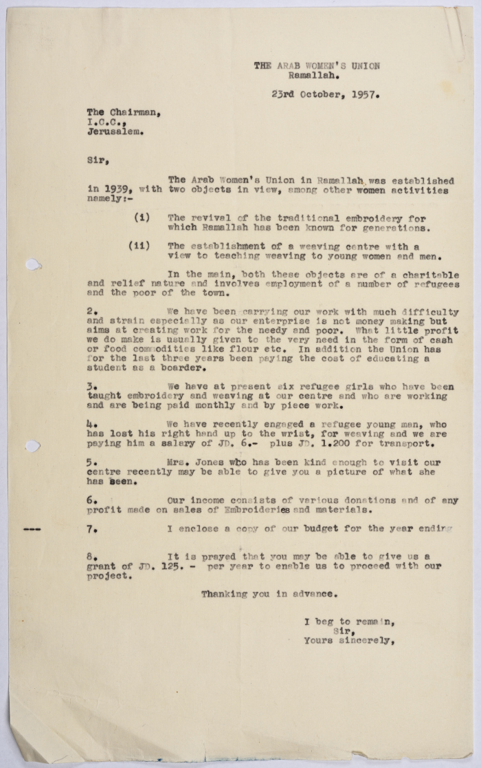 An Introductory Letter of the Women Union in English